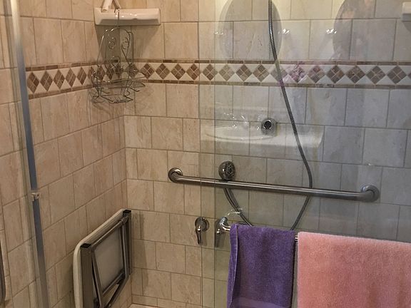 updated master shower. 