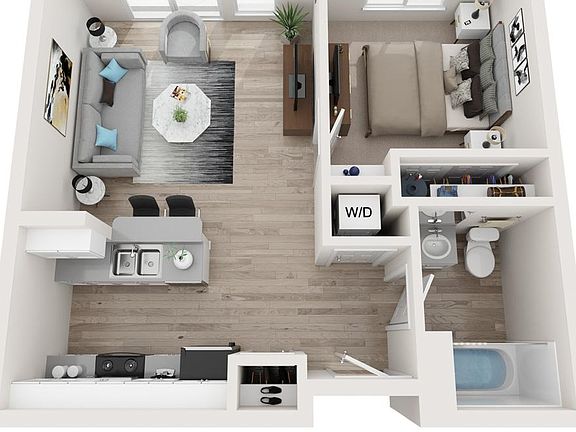 1 bedroom, 1 bath