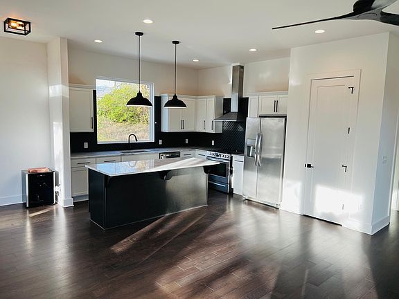 Open-concept living area and kitchen