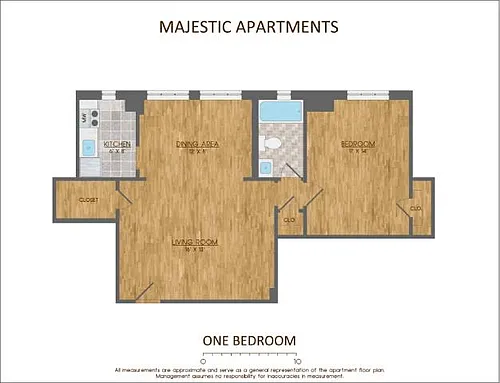 Floor plan 1 BDRM - A1A