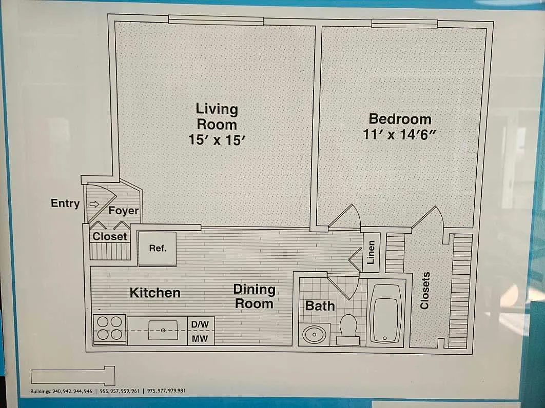 Floor plan One Bedroom