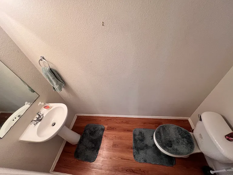Downstairs - Guest - Half bathroom - Overhead shot