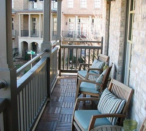 Front porch with Brazilian cherry floors, overlooks the Park.