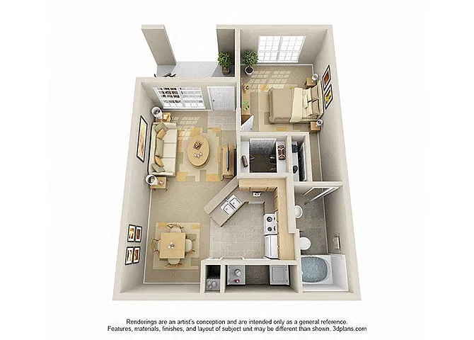 Floor plan One Bedroom