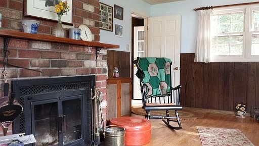 family with fireplace