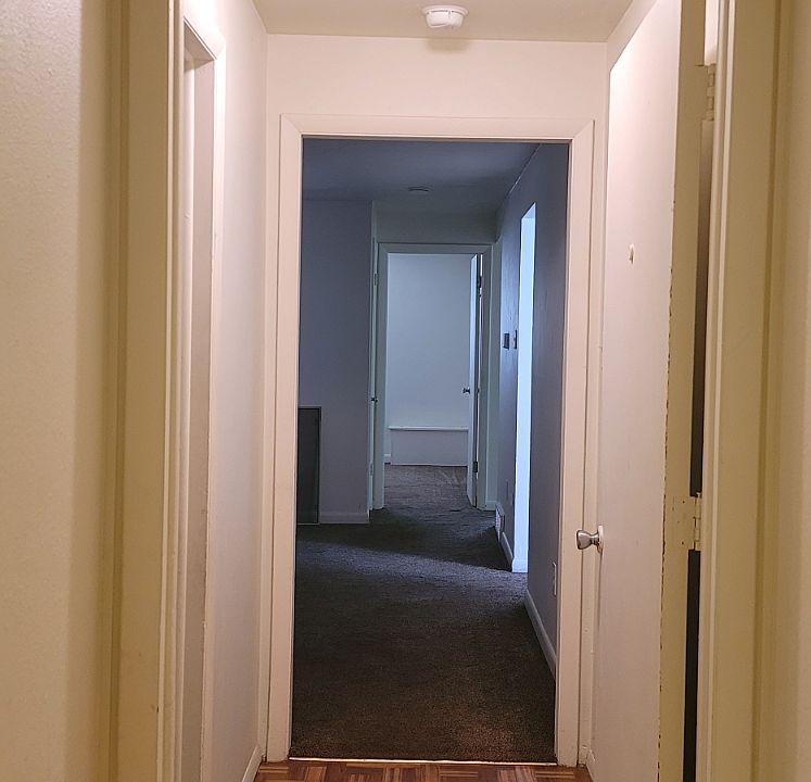 Mud room to living room, office is on the left in photo. Bedrooms and bathroom are straight back through the living room, and kitchen is to the right of the living room.