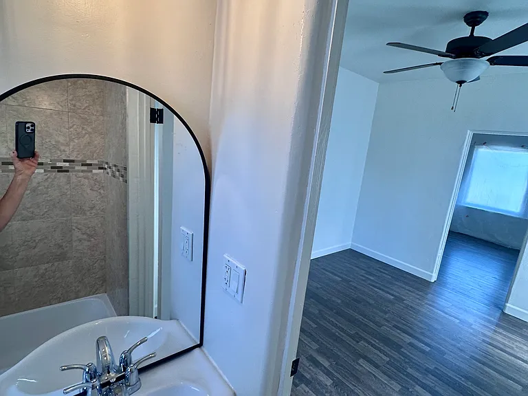Bathroom with view to bedroom