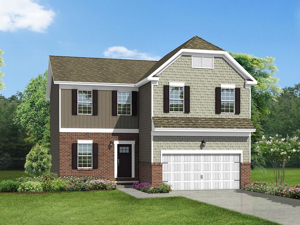 Elevation A New England Craftsman with Partial Brick