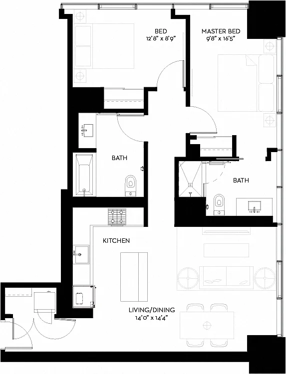 Floor plan 2-E