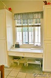 Computer area in kitchen