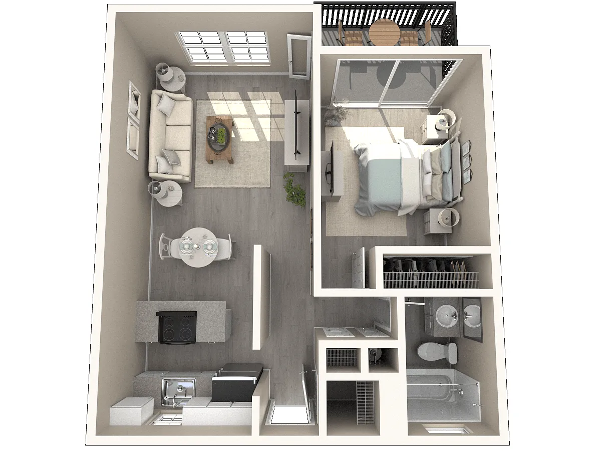 Floor plan 1 Bed 1 Bath