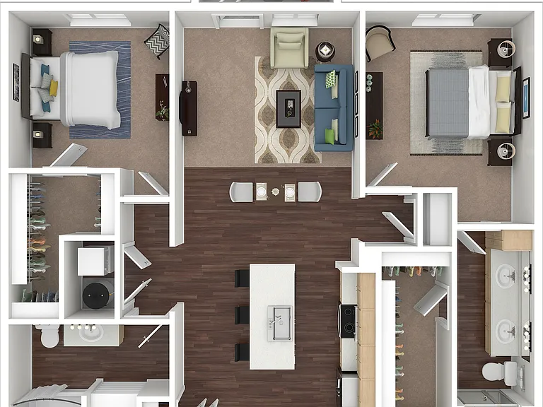 B2 3D Floor Plan Style 2 B2 3D Floor Plan Style 2