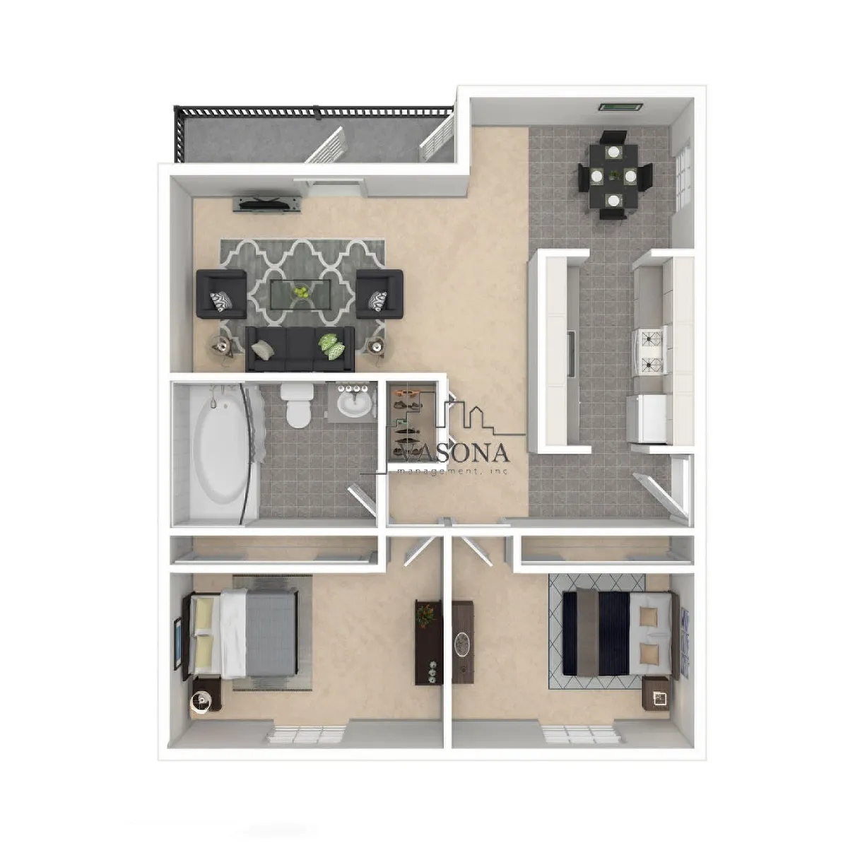Floor plan Sequoyah 2x1