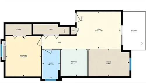 Floor plan 1BR/1BA - A2