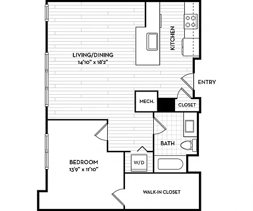 Floor plan 736 Sq Ft