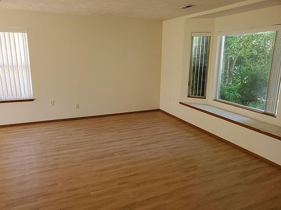 Living room with bay window