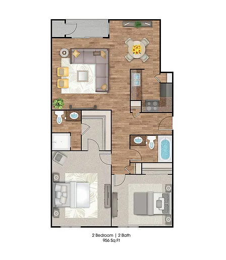 Floor plan Two Bedroom