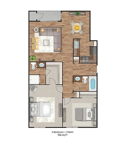 Floor plan Two Bedroom