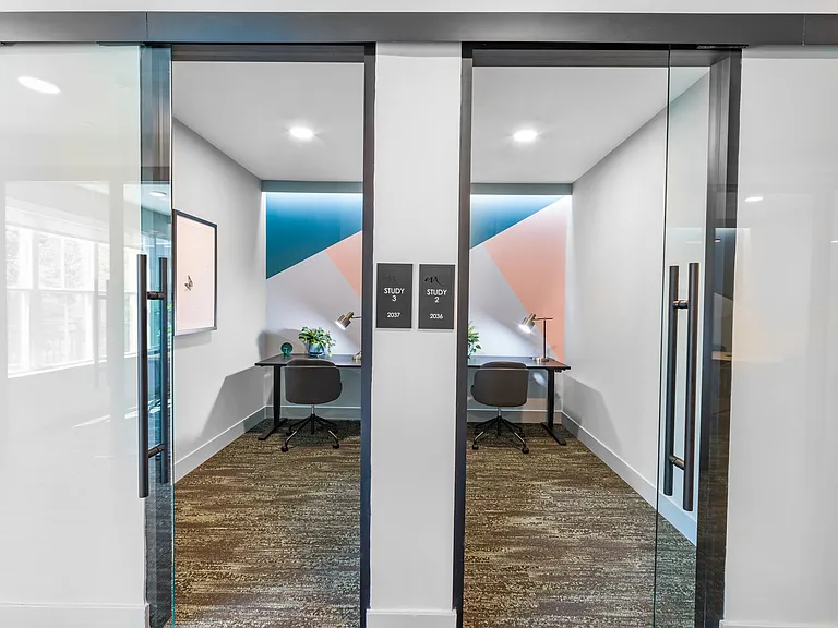 Boost your productivity at Modera Montville with our dedicated study and coworking rooms, offering a quiet and comfortable environment for work or study.