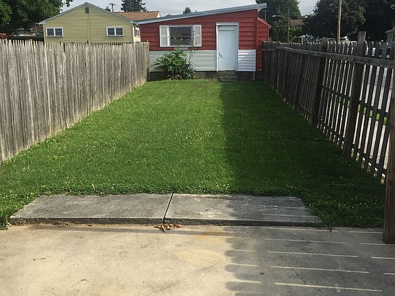 Fenced in backyard