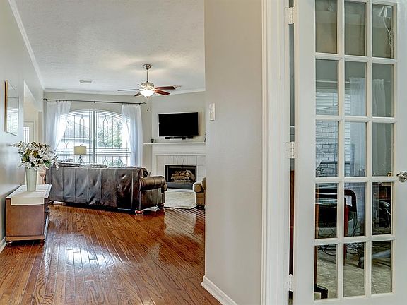 View straight ahead of the huge living room/ den.