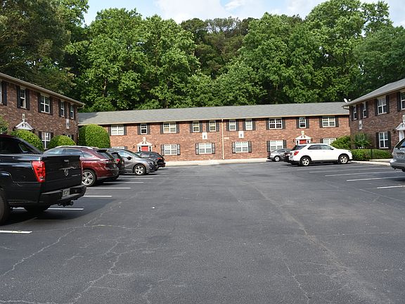 Parking lot behind the gate