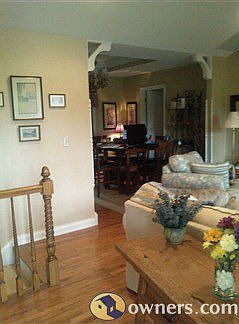 View from entry into dining area