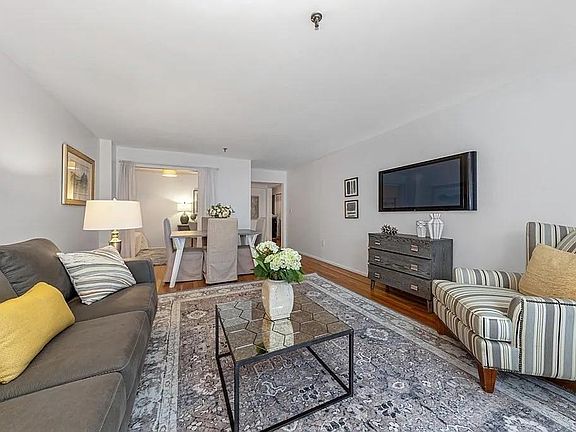 This sun drenched living room/dining room is perfect for entertaining.