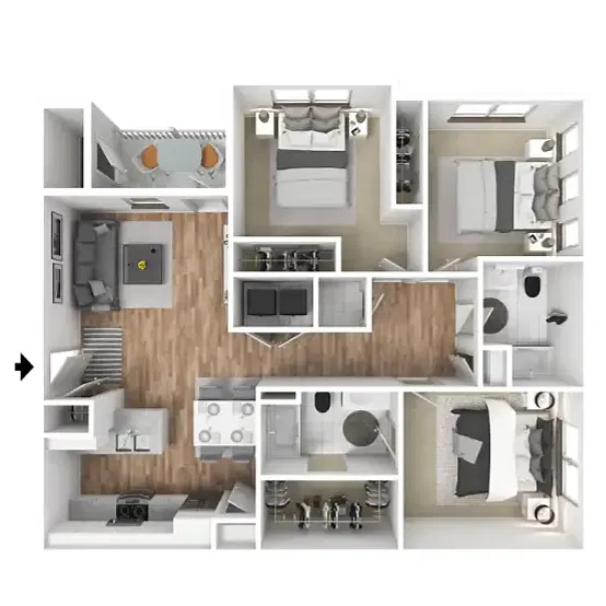Floor plan Three Bedroom