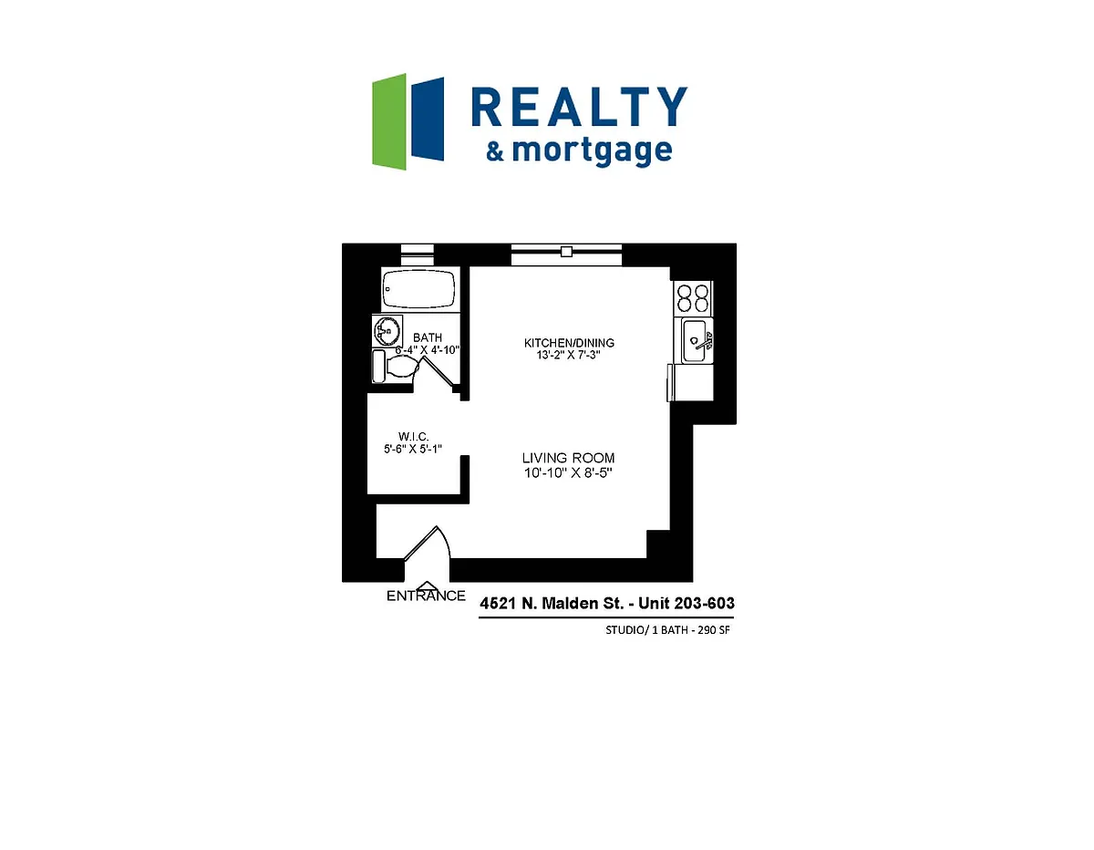 Floor plan Studio 03 Tier Floors 2-6