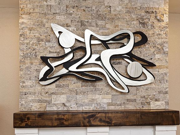 Mantle, Decorative Stone, and Really Cool Abstract Sculpture!!!