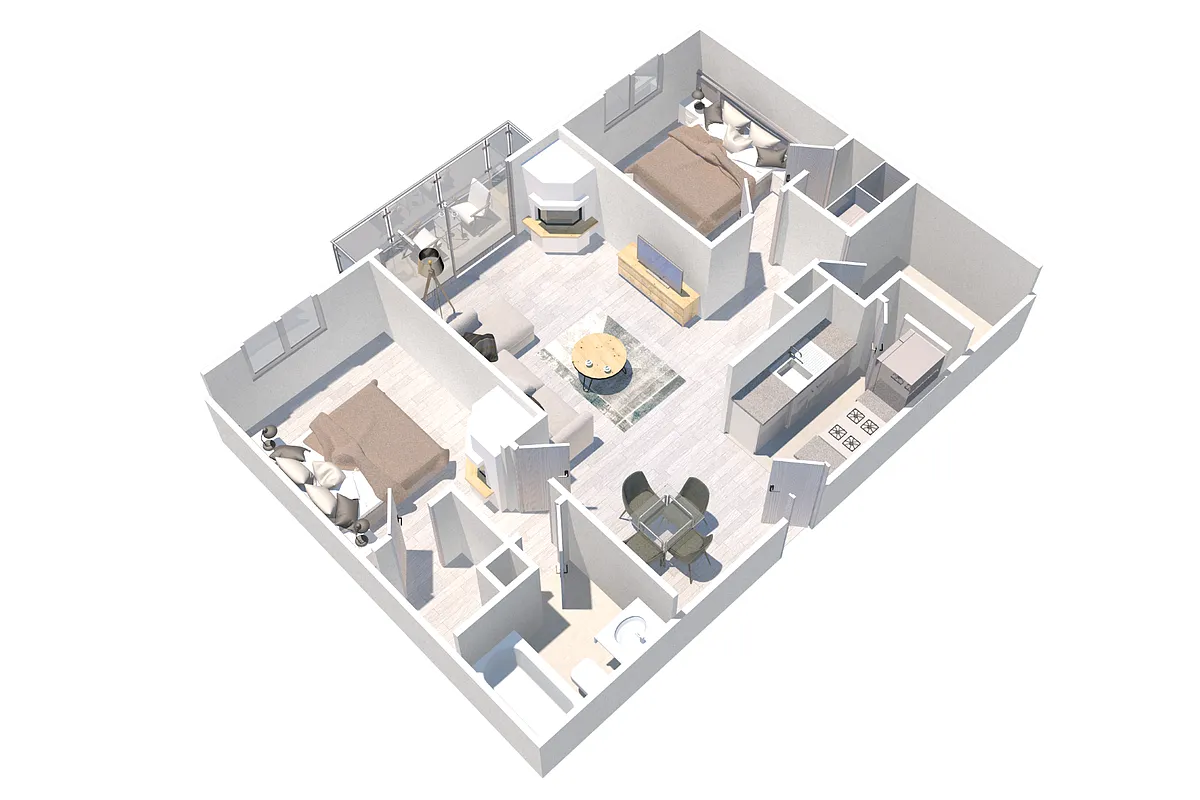 Floor plan Two Bedroom