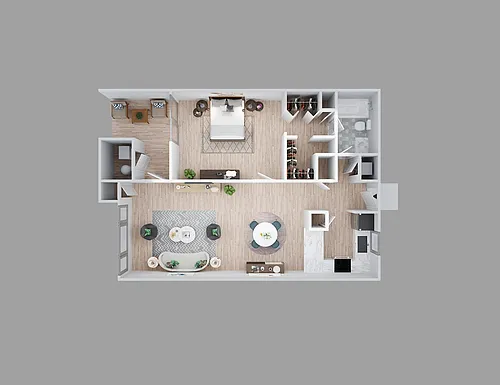 Floor plan 1 Bedroom 1 bathroom