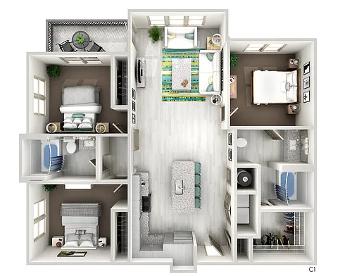 Floor plan C1 - The Murf