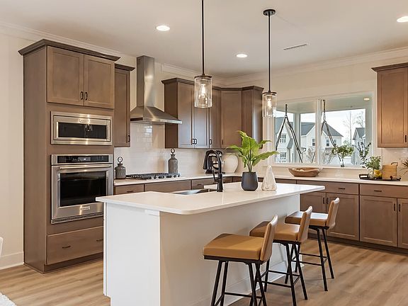 The kitchen of the Sage townhome at Nexton by Brookfield Residential