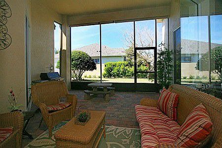 Covered screened porch
