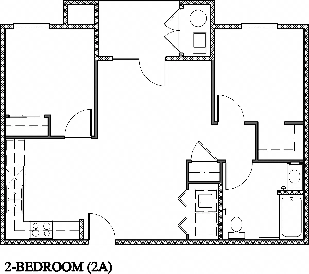 Floor plan Two Bedroom Type A
