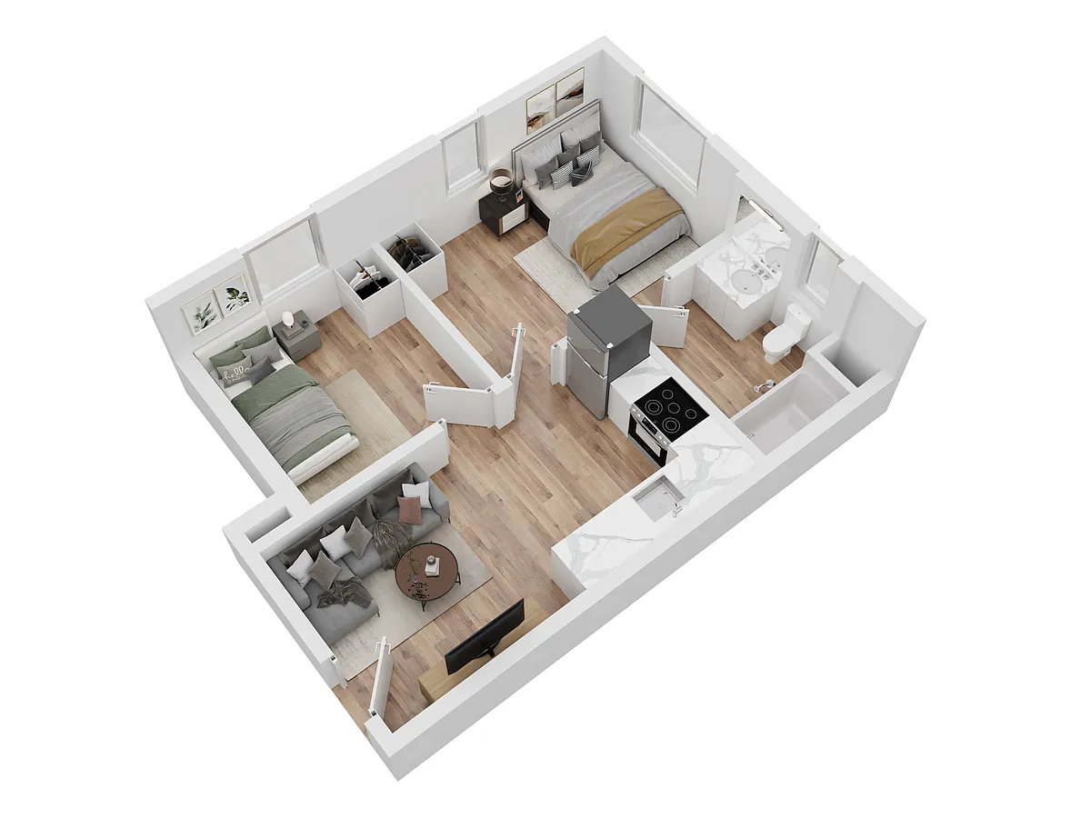 Floor plan 2x1 - Plan E