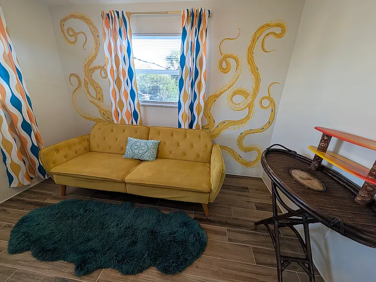 Futon in 2nd Bedroom and Office Space