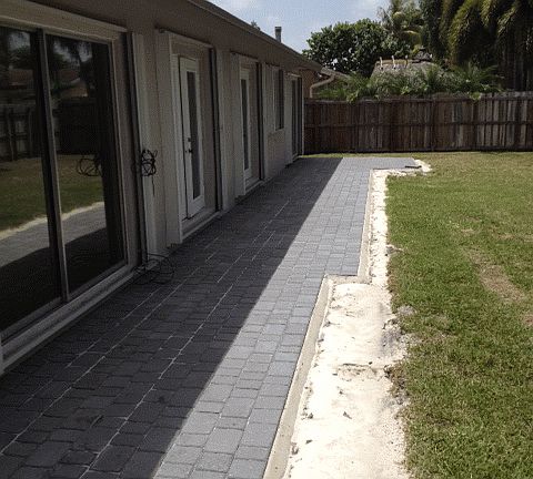 Back of house - note new pavers