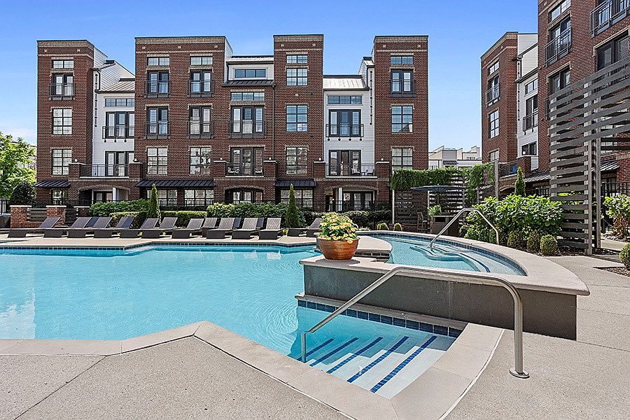 Resort-style, saltwater pool with heated spa