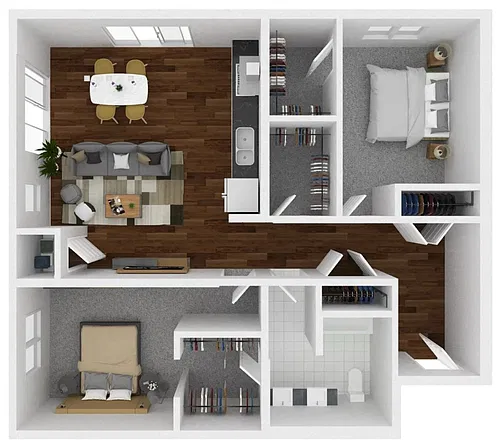Floor plan 2 Bedroom, Income Restrictions