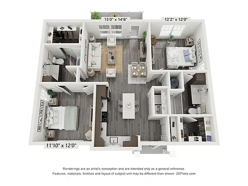 Floor plan Two Bedroom