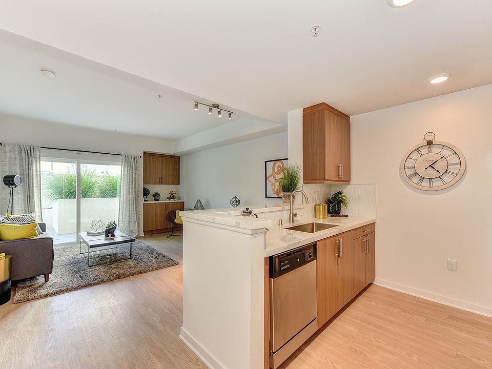 Kitchen Overlooking Living Room Area