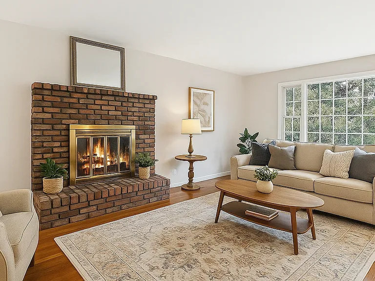 Virtually staged- Family room