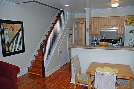 Staircase and Kitchen