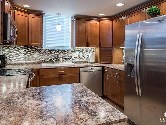 Kitchen with stainless steel appliances