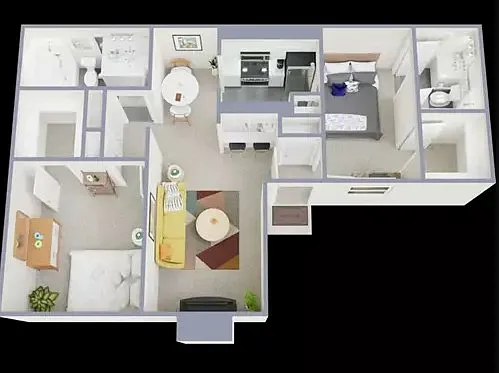 Floor plan 2 Bedroom 2 Bathroom