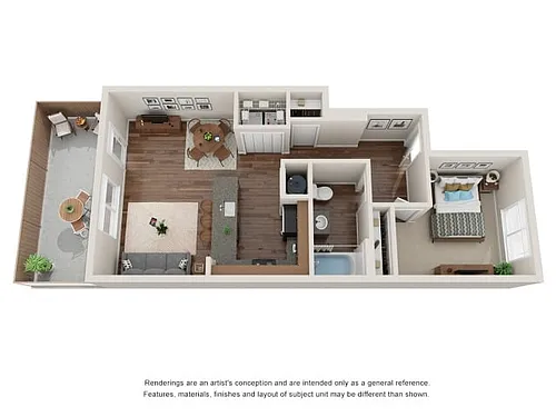 Floor plan 1BR/1BA - C