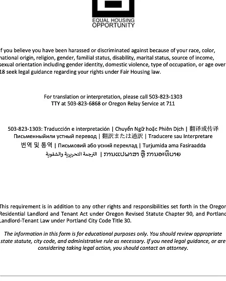 Rental Criteria - City of Portland